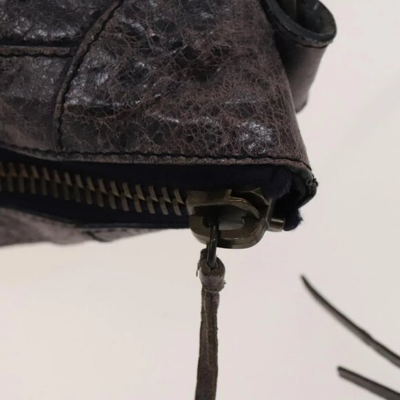 BALENCIAGA Classic Square Tote Bag Leather Purple - Picture 6 of 15